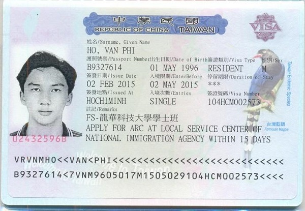 Visa Đài Loan