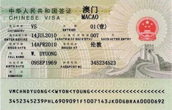 Visa Ma Cao